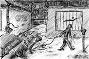 ég a sketcha me bauga um nótt